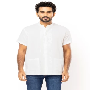 White Embroidered Cotton Fatua